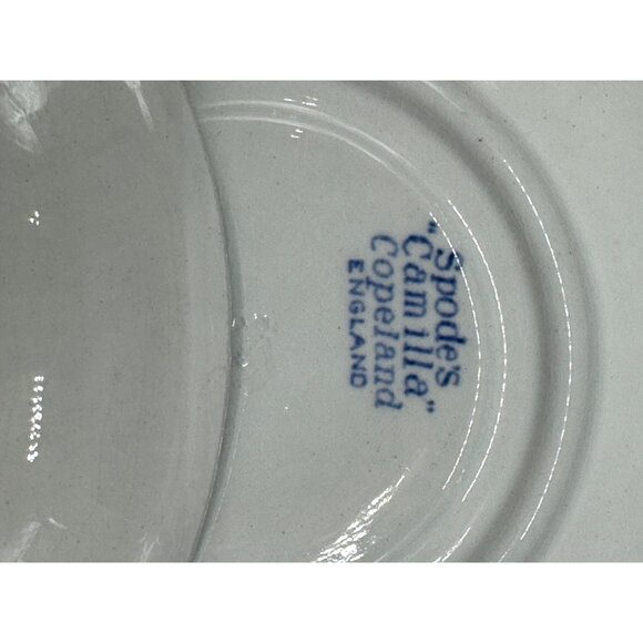 Set Of 3 Spodes Camilla England Blue & White Floral Saucer Plates - Vintage Porc - Picture 11 of 11